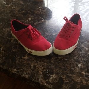 Red and white Levis  Shoes